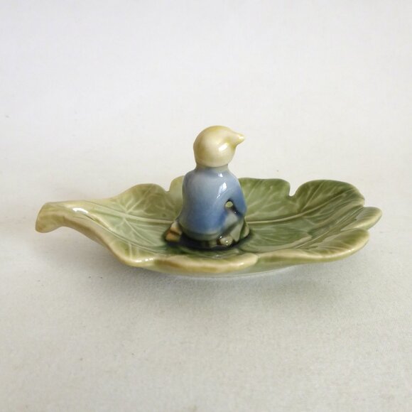 VINTAGE 1950’s IRELAND IRISH WADE PORCELAIN LEPRECHAUN LEAF TRINKET DISH - Picture 3 of 8